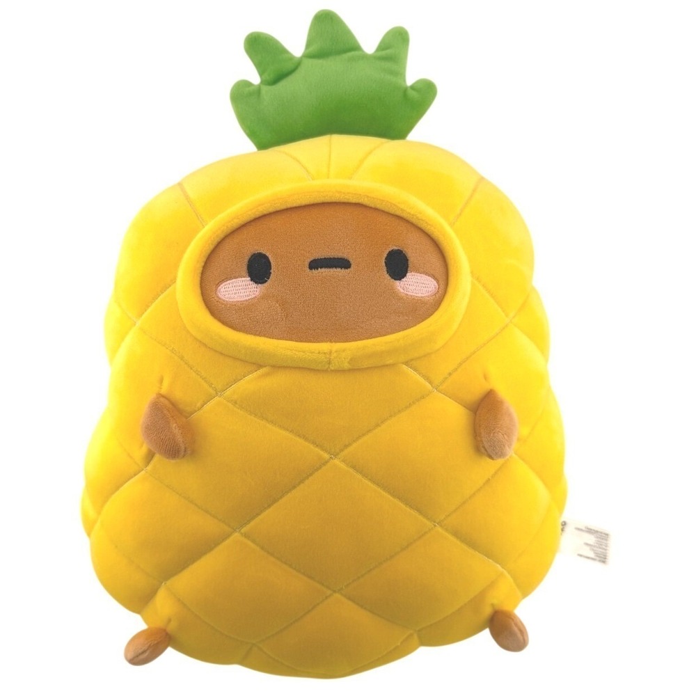 Smoko Midi Mochi Pineapple Tayto Deluxe Plush Fruit Soft Stuffed Toy Yellow